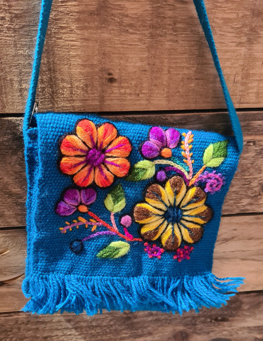 Small embroidered flower bag